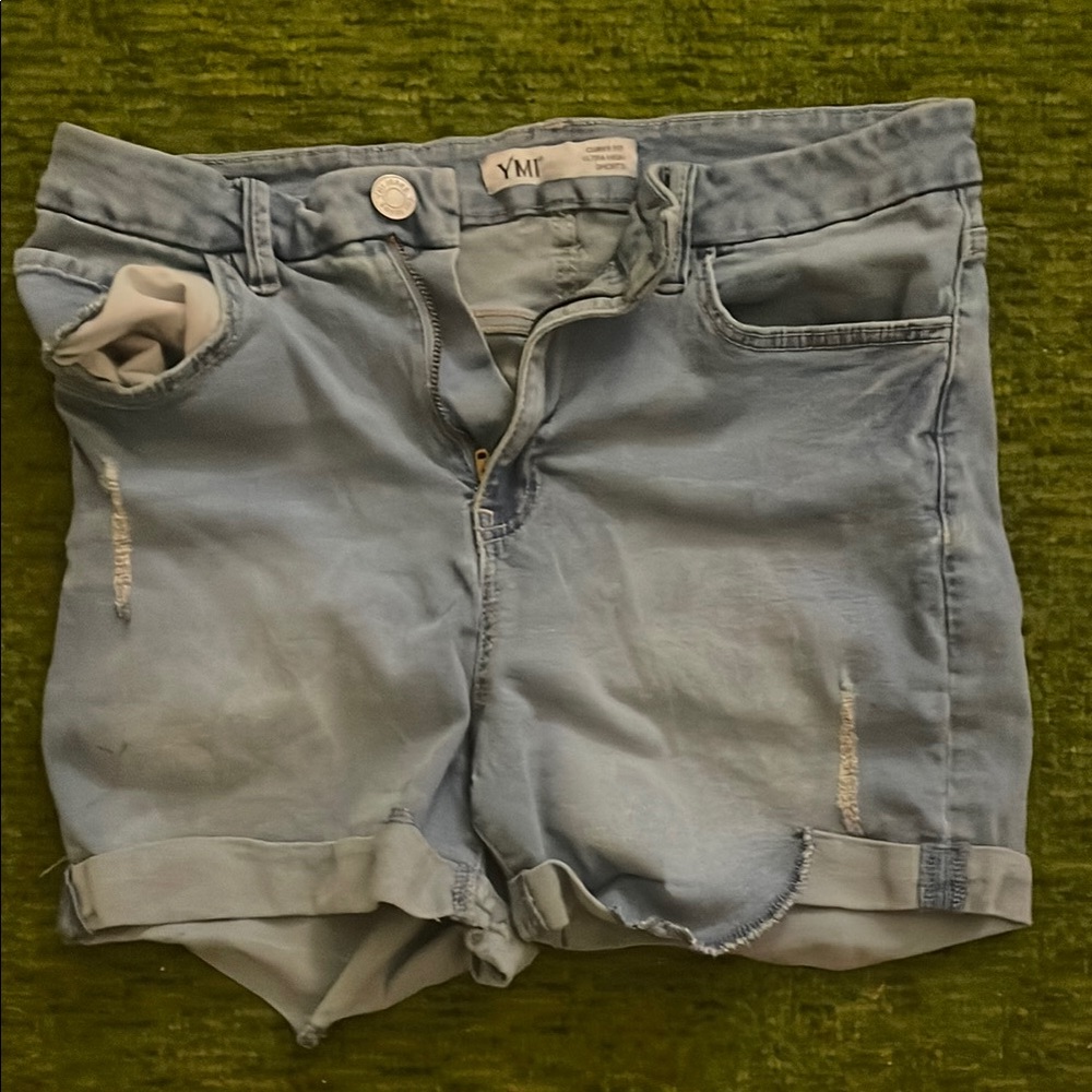YMI Women's Light Blue Denim Shorts